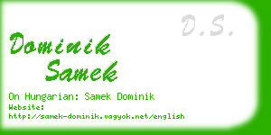 dominik samek business card